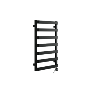 Meteor grzejnik łazienkowy elektryczny 85×50 cm z grzałką elektryczną 400W, czarny soft