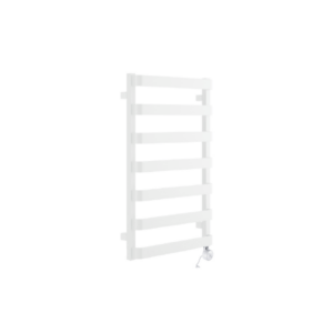 Meteor grzejnik łazienkowy elektryczny 85×50 cm z grzałką elektryczną 400W, biały soft