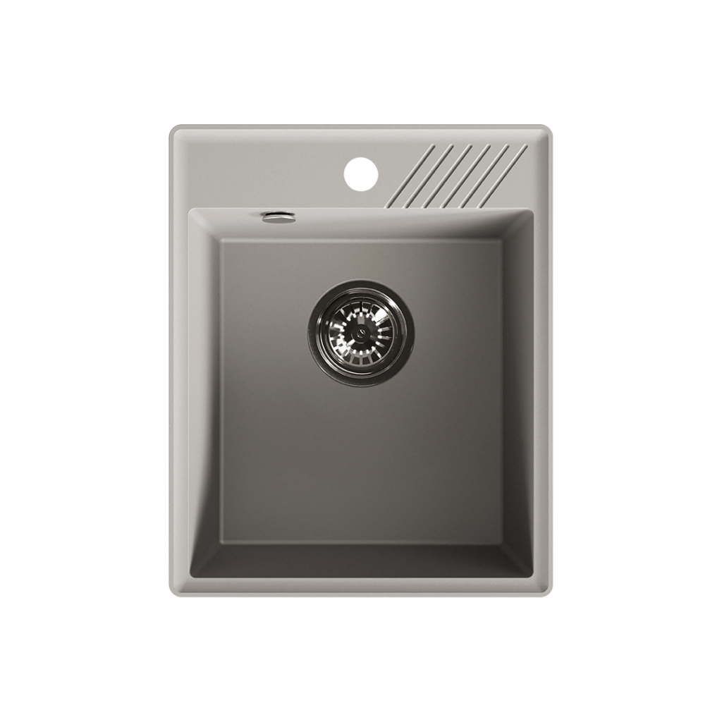 Hub – zlewozmywak szary 1-komorowy