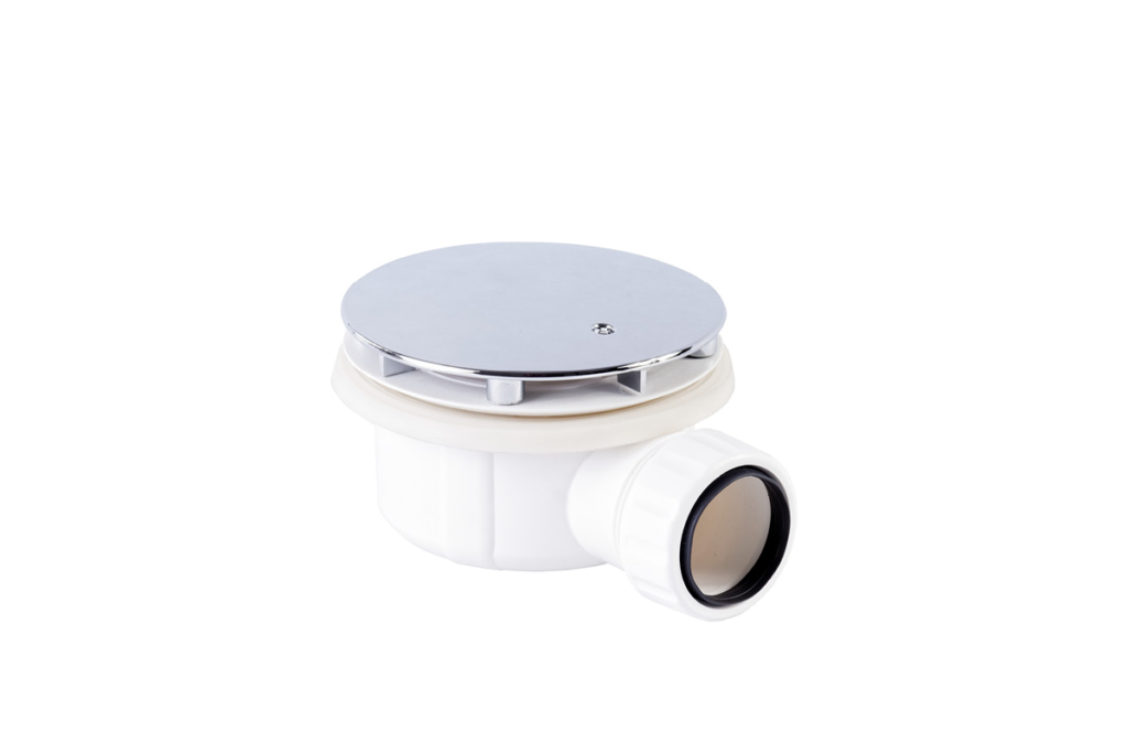 Zero syfon do brodzika 90 mm z pokrywą, chrom