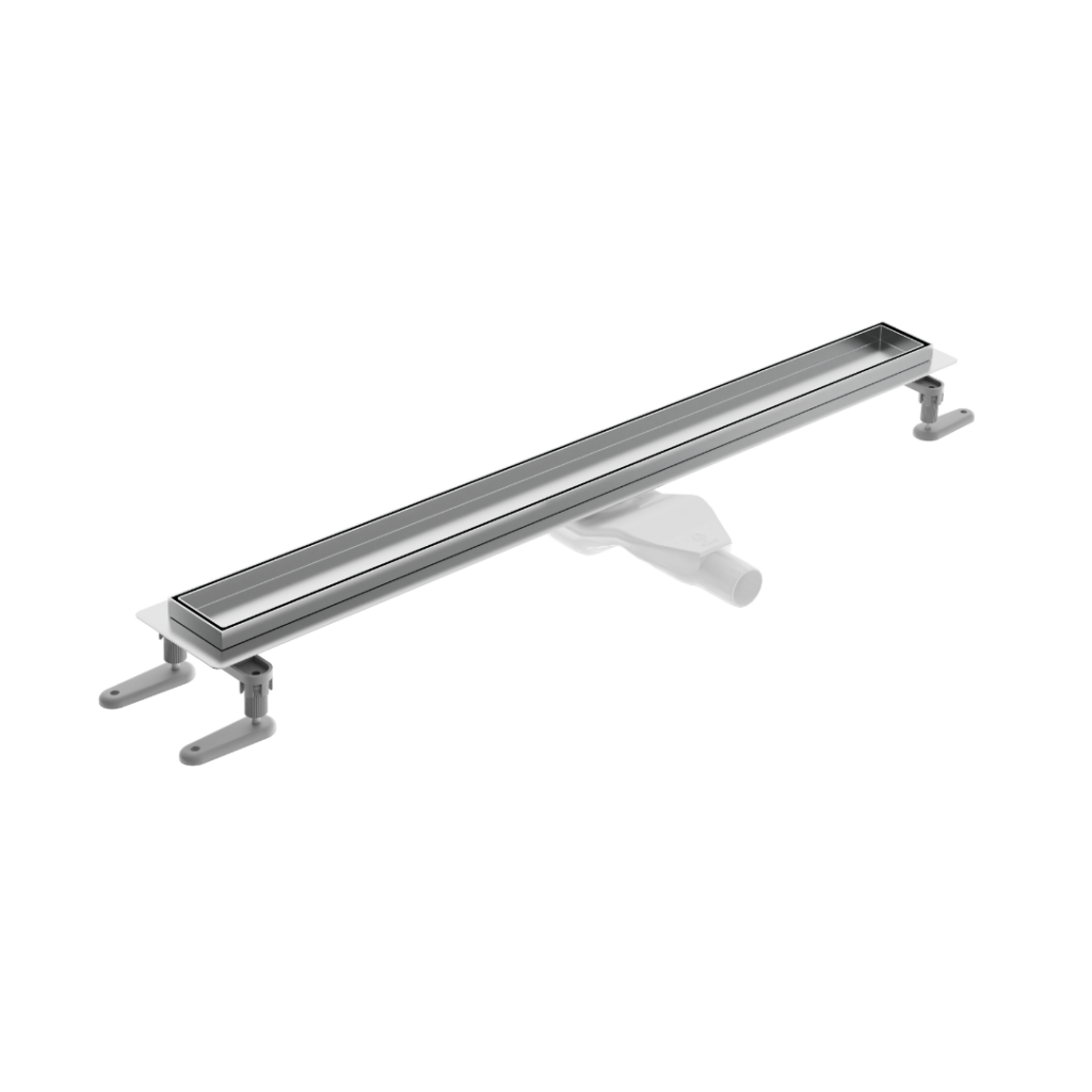 Stilio odpływ liniowy 70 cm z kołnierzem ruszt do wypełnienia płytką, stal nierdzewna