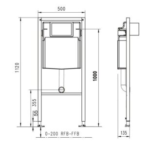 JOMO Stelaż WC JOMOTech Dla Dzieci/Misek Stojących 1120mm