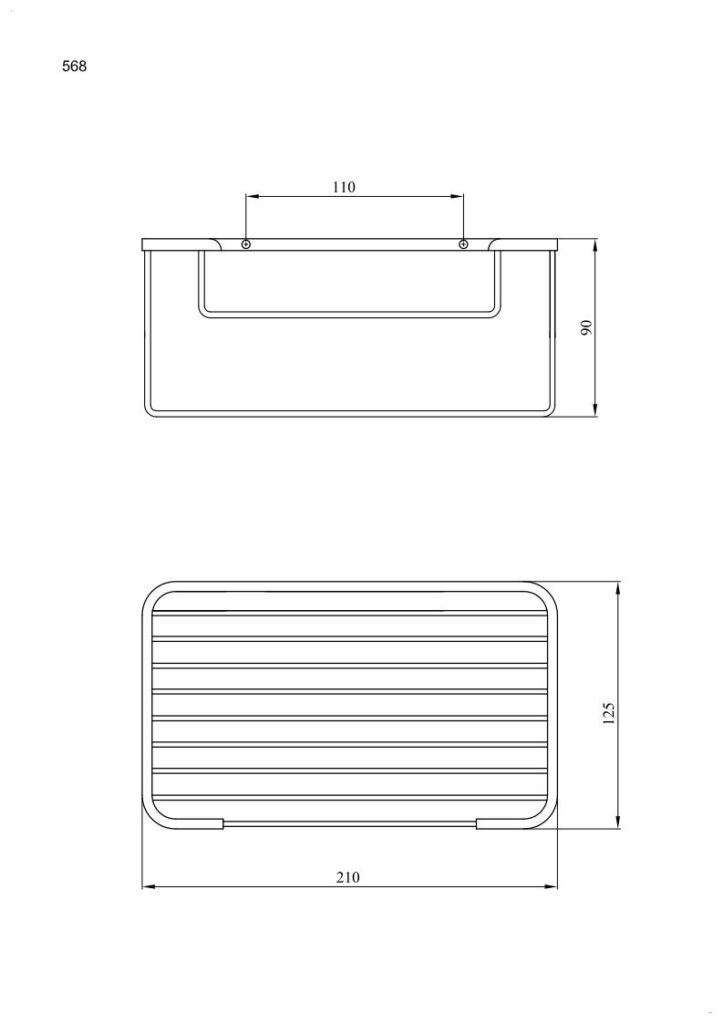Kosz prostokątny ANDEX Sanibella 568NG czarny