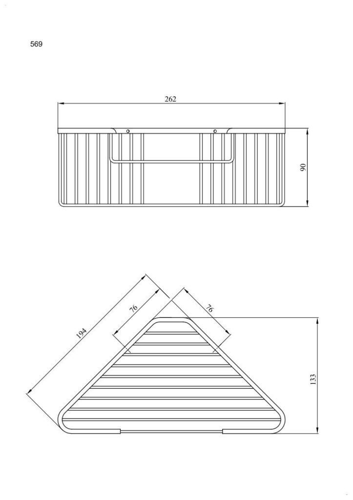 Koszyk prysznicowy narożny ANDEX Sanibella 569NG czarny