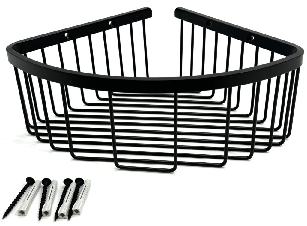 Koszyk prysznicowy narożny półokrągły ANDEX Classic 084NG czarny