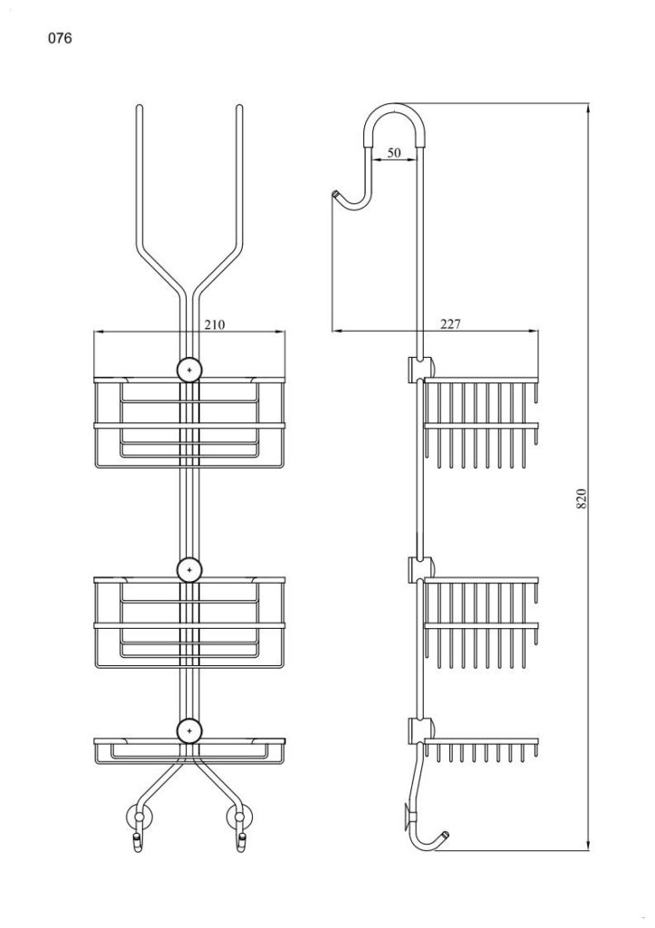 Koszyk prysznicowy potrójny ANDEX Classic 076CC chrom