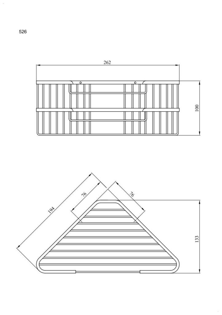 Koszyk prysznicowy „T” ANDEX Sanibella 526CC chrom