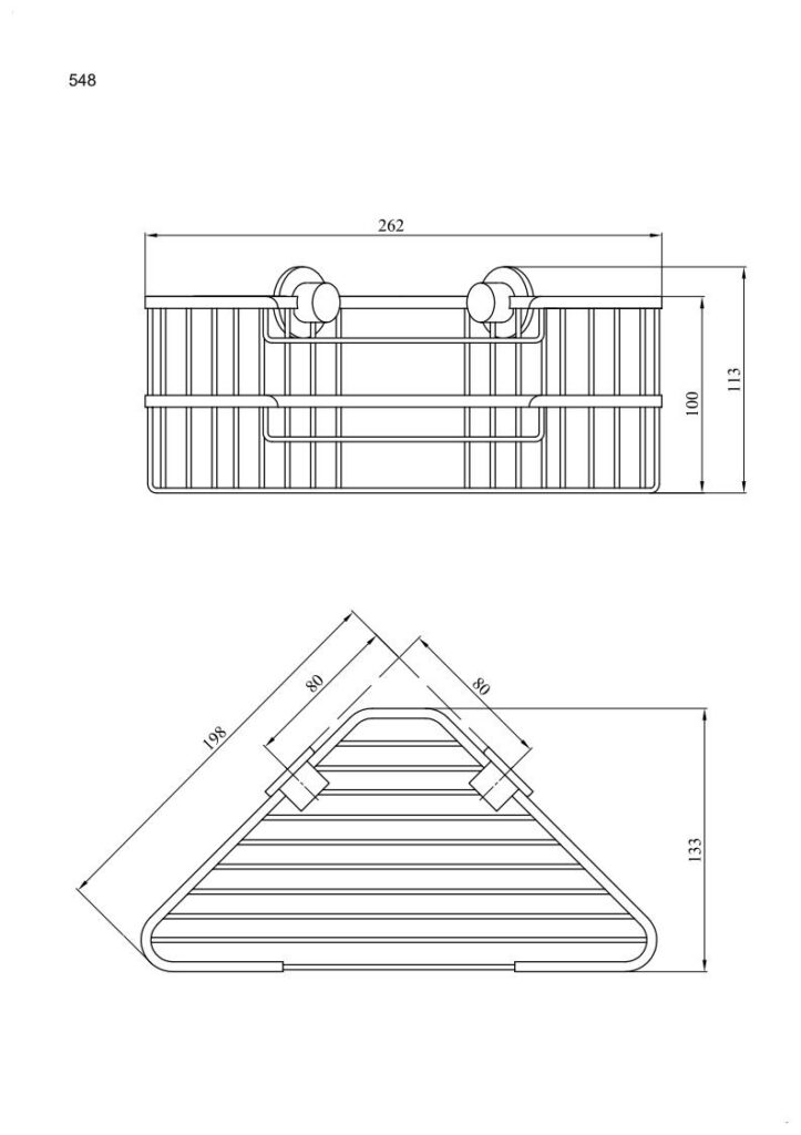 Koszyk prysznicowy „T” z korpusami ANDEX Sanibella 548CC chrom