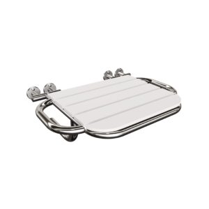 Krzesełko prysznicowe z uchwytami składane ANDEX Bez Barier 803CC stal nierdzewna polerowana