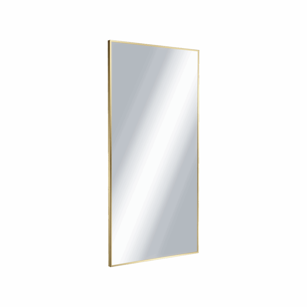 Kuadro lustro łazienkowe 100×50 cm prostokątne, złoty szczotkowany