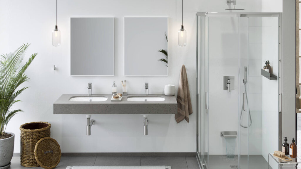 Kuadro lustro łazienkowe 80×60 cm prostokątne, biały mat