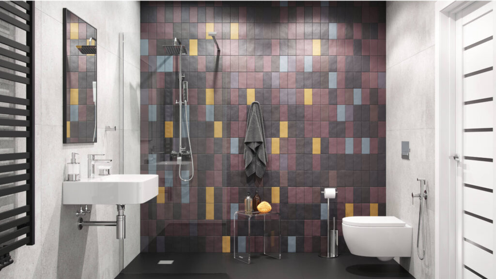 Kuadro lustro łazienkowe 100×50 cm prostokątne, czarny mat