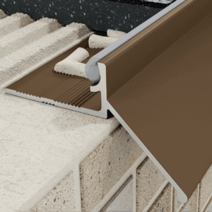 Profil K okapowy 8 mm, szerokość 15 mm długość 250 cm, aluminiowy, anodowany brązowy