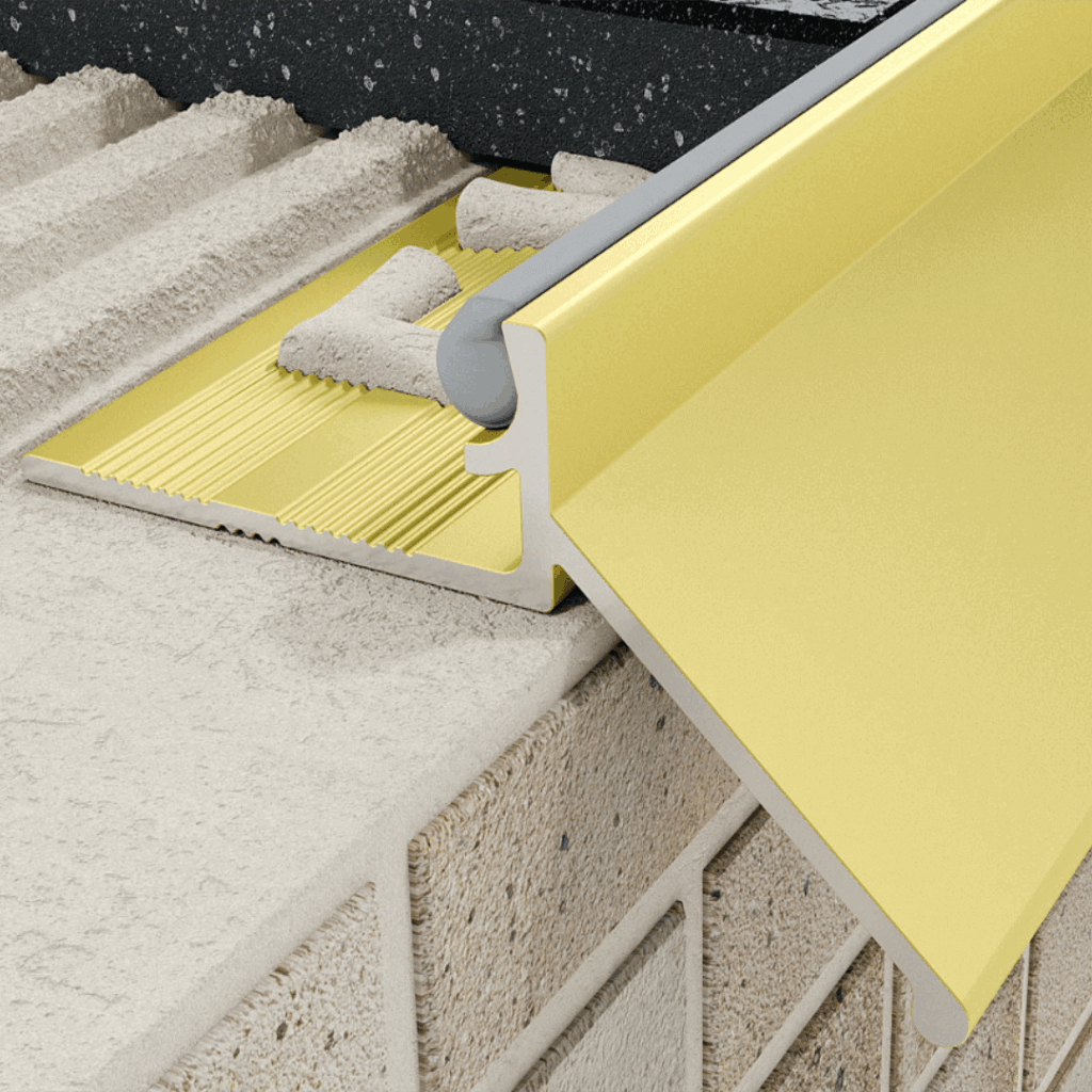 Profil K okapowy 8 mm, szerokość 15 mm długość 250 cm, aluminiowy, anodowany złoty