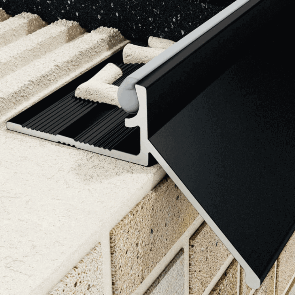 Profil K okapowy 8 mm, szerokość 15 mm długość 250 cm, aluminiowy, anodowany czarny mat