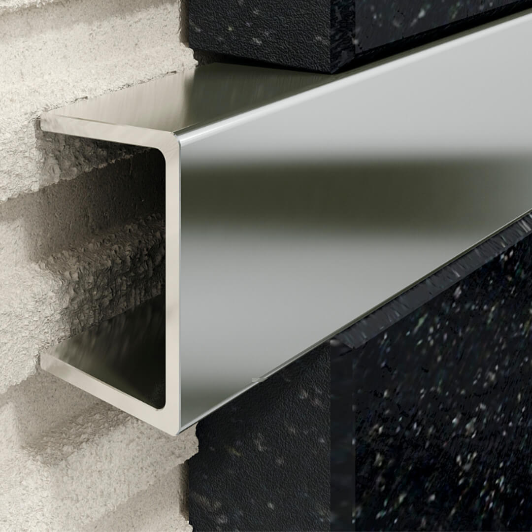 Profil U Listello 50 mm, długość 250 cm stal nierdzewna, superpoler