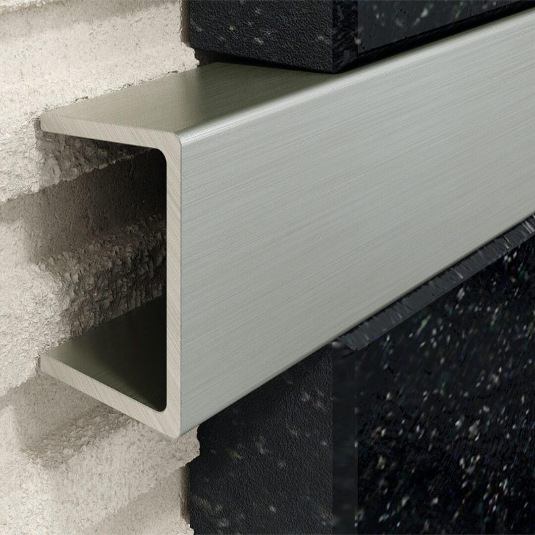 Profil U Listello 12 mm, długość 250 cm stal nierdzewna, szlifowany