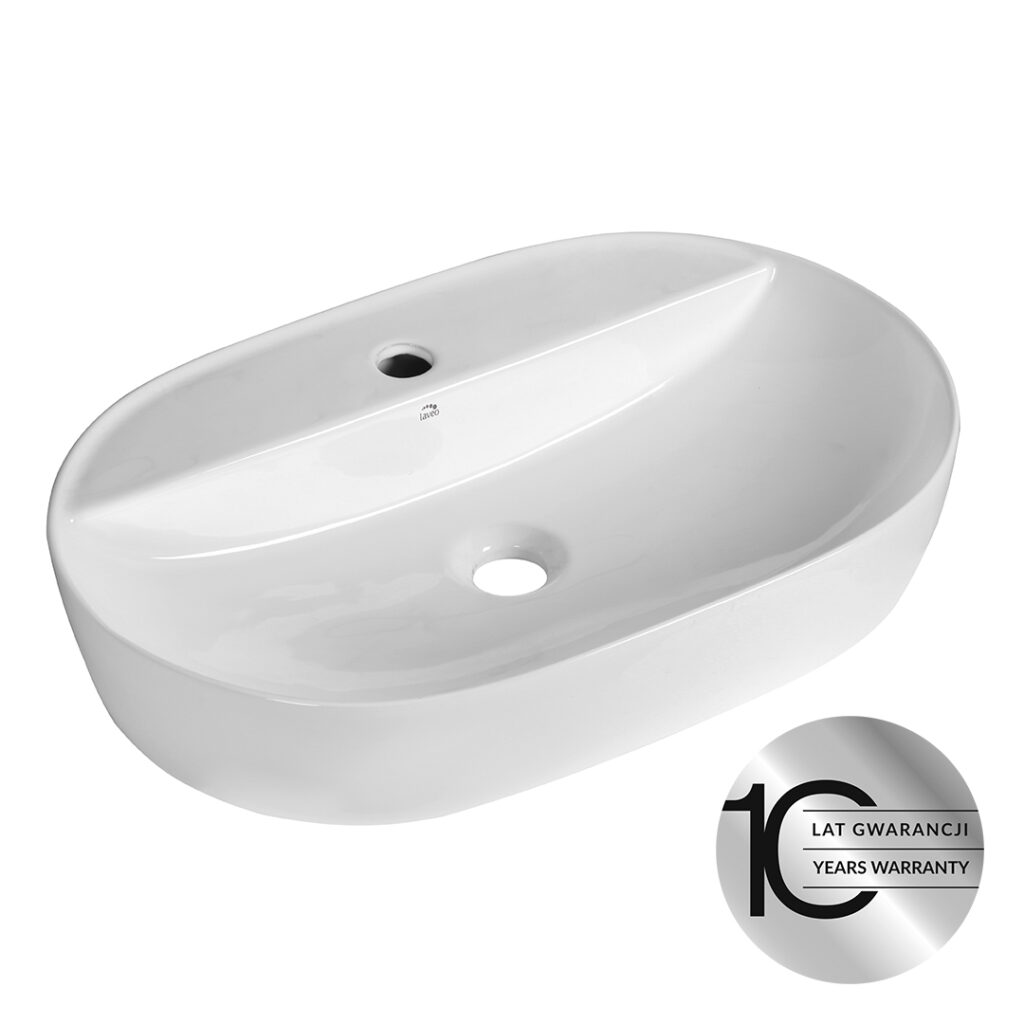 Lomami – umywalka nablatowa ceramiczna z miejscem na baterię