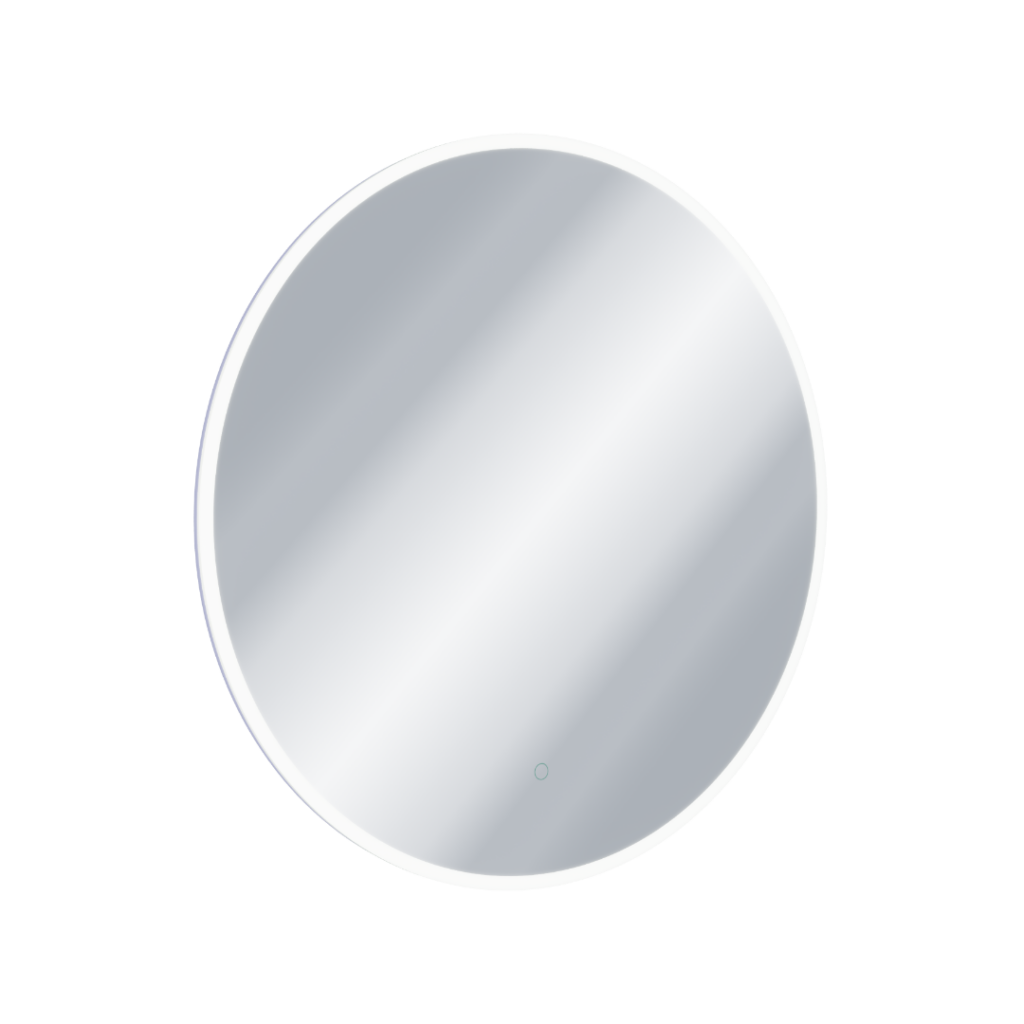 Lumiro lustro łazienkowe 100 cm okrągłe oświetlenie LED mata grzewcza, rama akrylowa