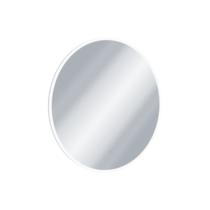 Lumiro lustro łazienkowe 60 cm okrągłe oświetlenie LED mata grzewcza, rama akrylowa