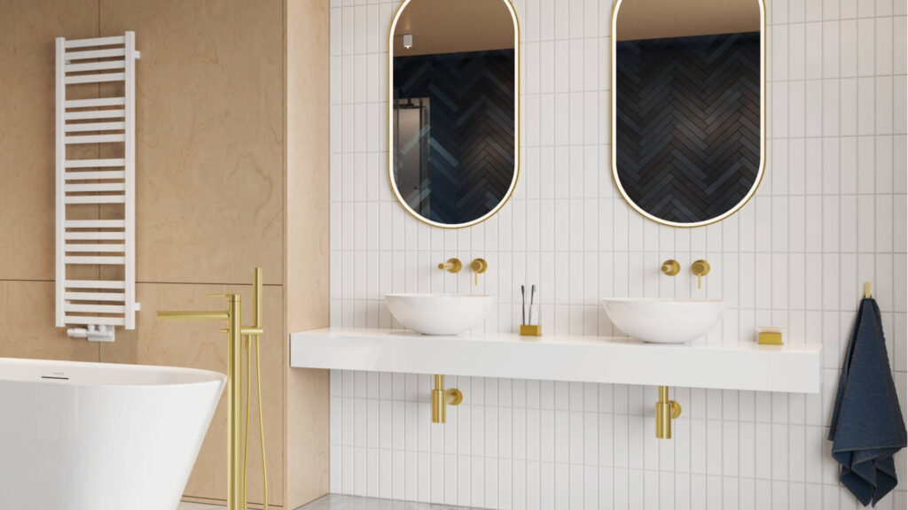 D54 syfon umywalkowy, stal nierdzewna złoty szczotkowany