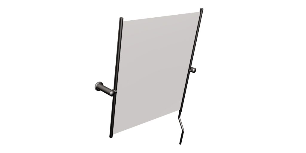 Lustro uchylne z rączką szkło bezpieczne-certyfikat- ANDEX Bez Barier 830NG czarny