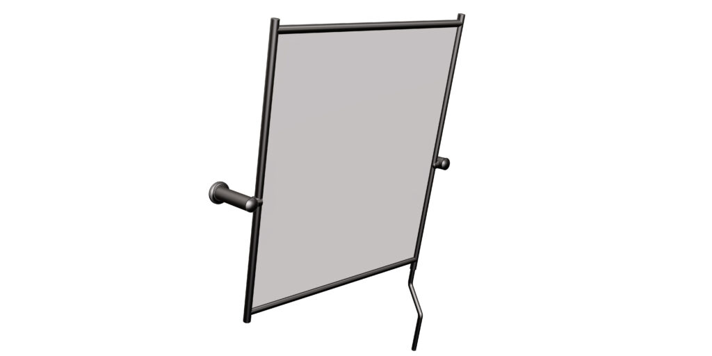 Lustro uchylne z ramą i rączką ANDEX Bez Barier 834NG czarny