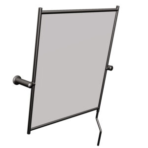 Lustro uchylne z ramą i rączką ANDEX Bez Barier 834NG czarny