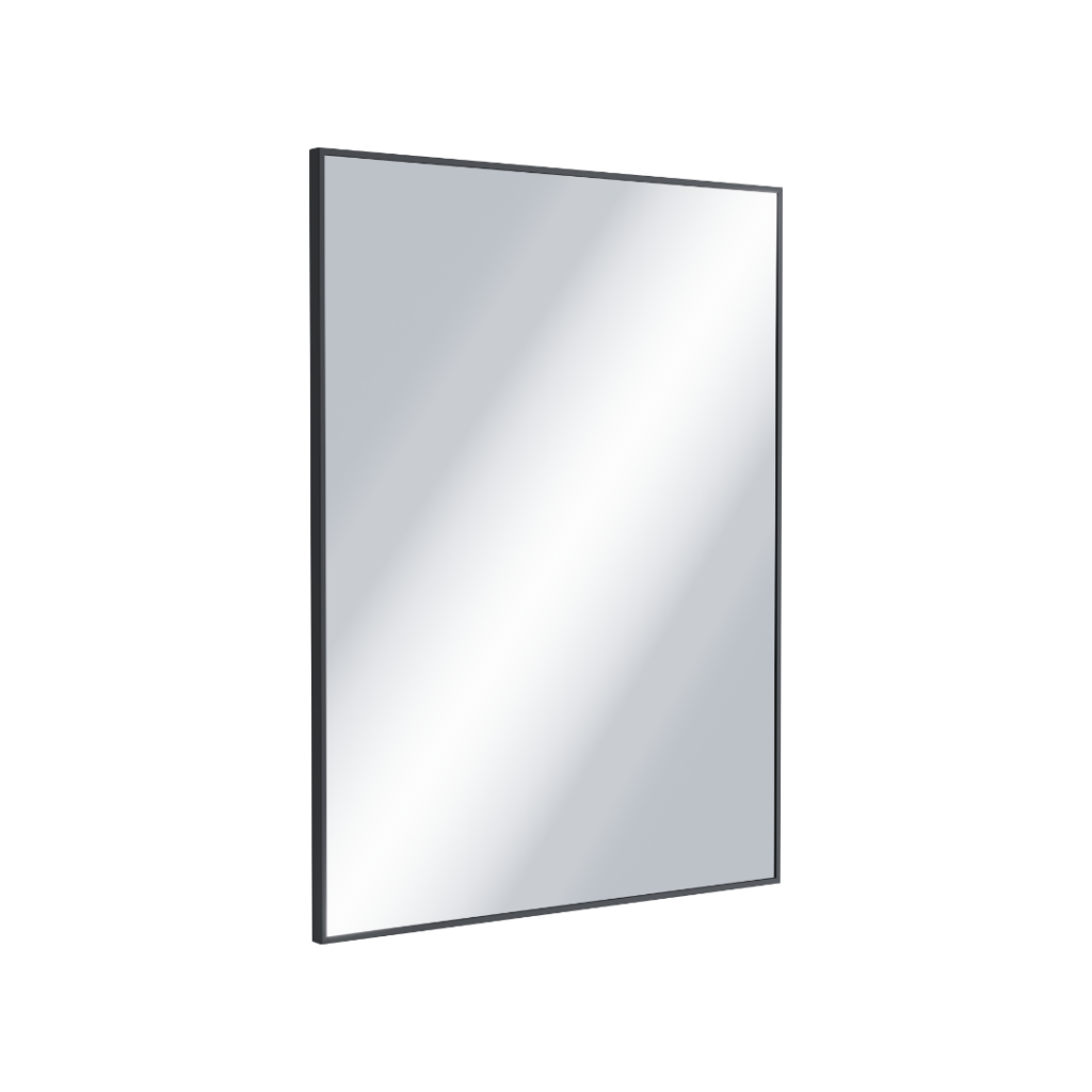 Kuadro lustro łazienkowe 80×60 cm prostokątne, czarny mat