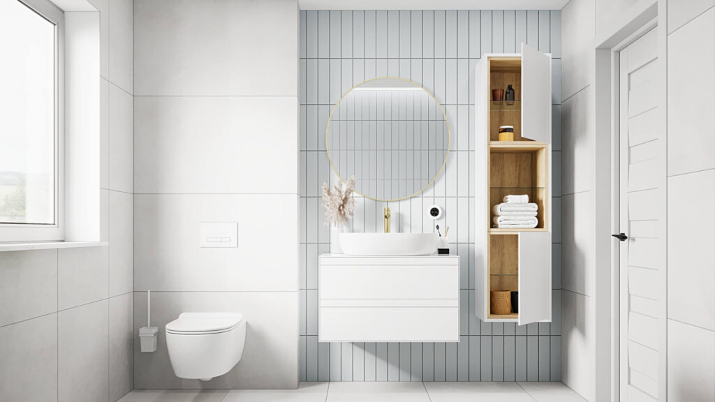 Virro lustro łazienkowe 80 cm okrągłe, złoty szczotkowany