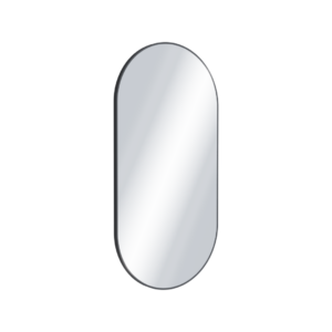Revia lustro łazienkowe 100x50cm owalne, czarny mat