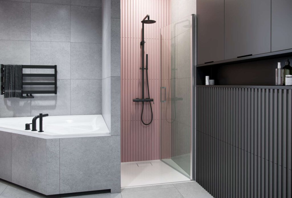 Mazo drzwi prysznicowe wnękowe wahadłowe 80×195 cm, powłoka Clean Control, chrom