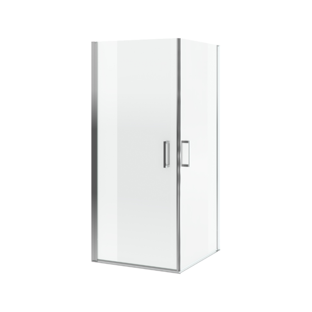 Mazo kabina prysznicowa narożna, drzwi wahadłowe podwójne 90×90 cm, Clean Control, chrom