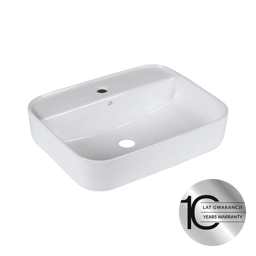 Mogami – umywalka nablatowa ceramiczna z miejscem na baterię