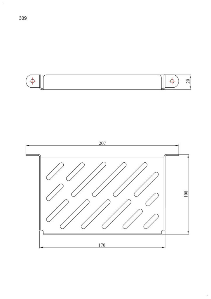 Mydelniczka ażurowa duża ANDEX Technic 309SG stal nierdzewna polerowana