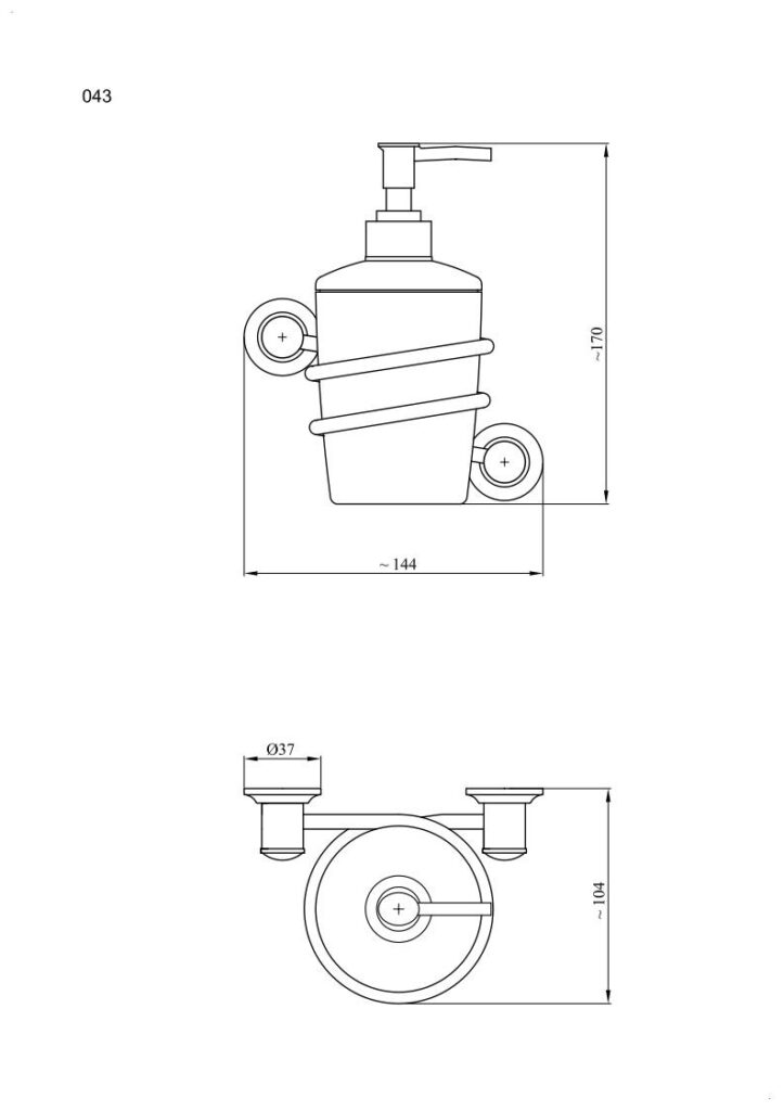 Mydelniczka na mydło w płynie ANDEX Classic 043CC chrom