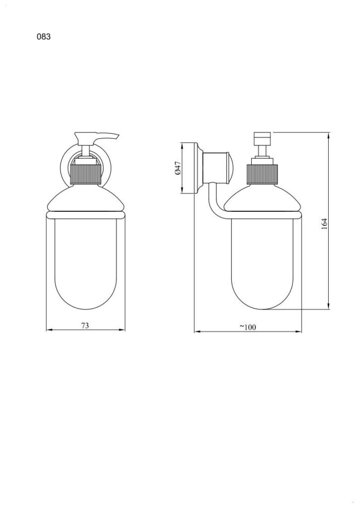 Mydelniczka na mydło w płynie ANDEX Classic 083CC chrom