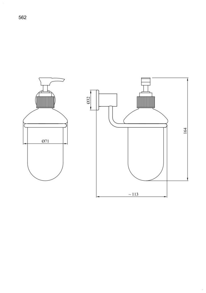 Mydelniczka na mydło w płynie ANDEX Sanibella 562CC chrom
