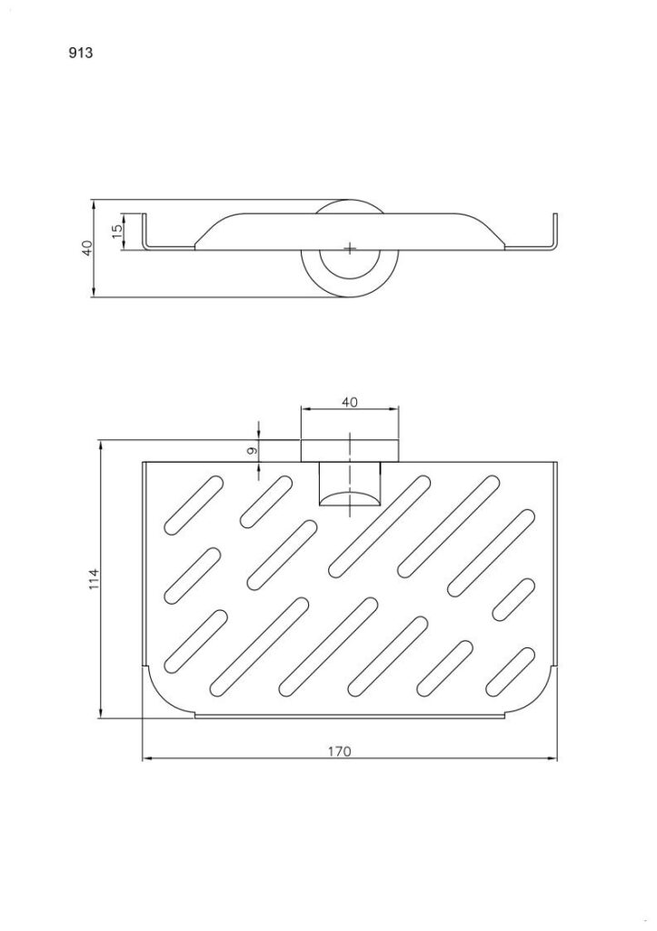 Mydelniczka prysznicowa ANDEX Novel 913SG stan nierdzewna polerowana