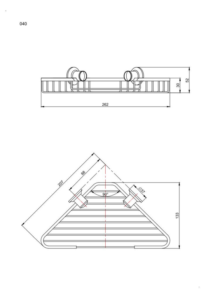 Mydelniczka „T” duża ANDEX Classic 040CC chrom