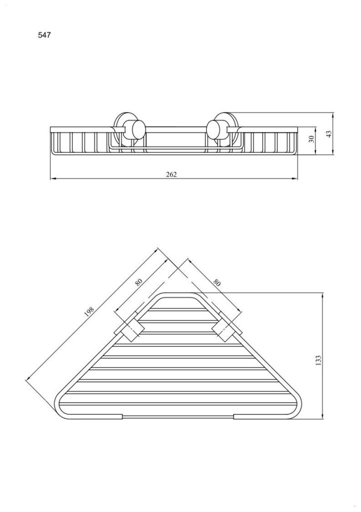 Mydelniczka „T” duża z korpusami ANDEX Sanibella 547CC chrom