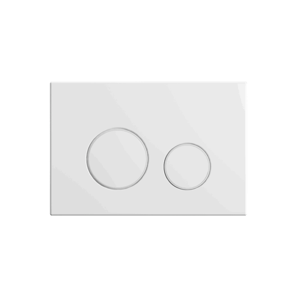 Nest przycisk spłukujący do stelaża podtynkowego WC Flaro Expert, biały połysk