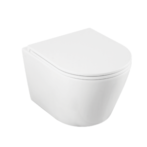 Nida CycleOn – miska ustępowa wisząca bezkołnierzowa biała z deską