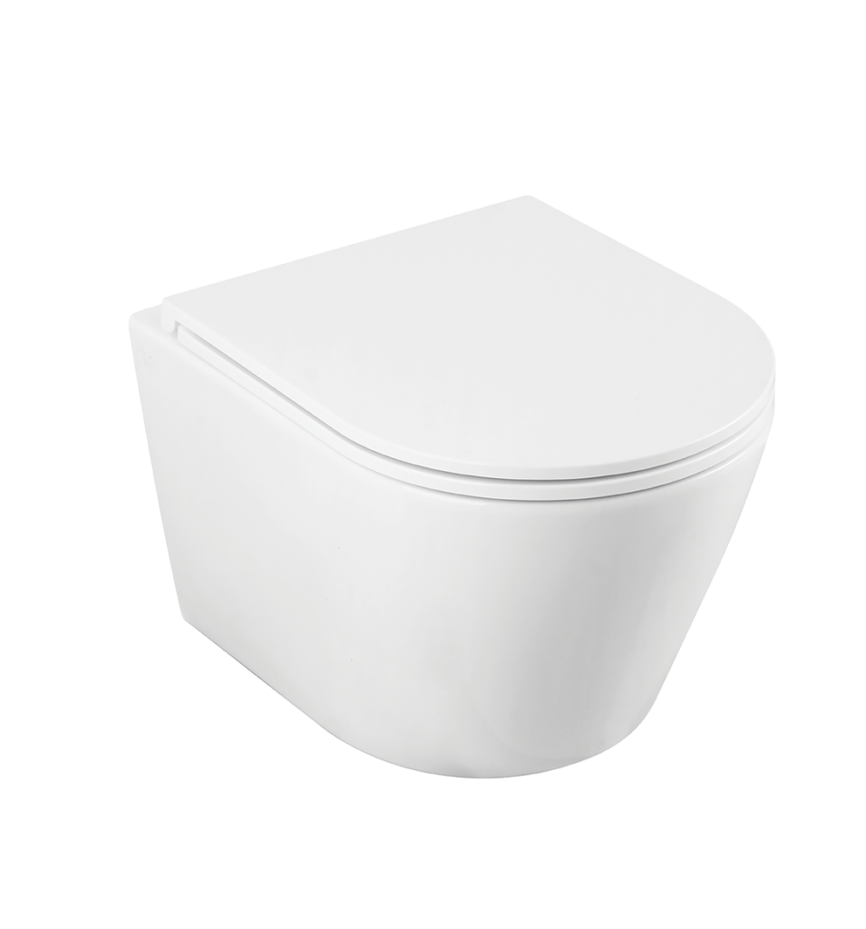 Nida CycleOn – miska ustępowa wisząca bezkołnierzowa biała z deską