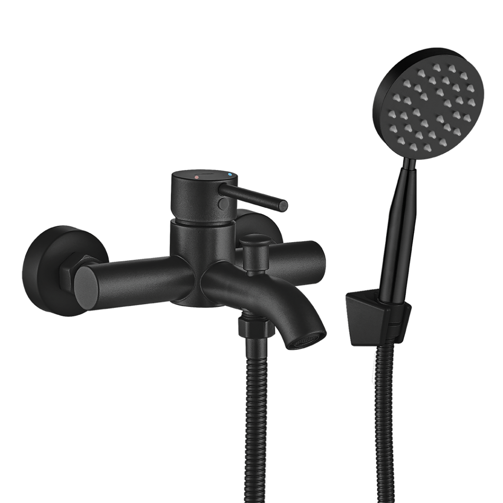 NOIA bateria wannowa ścienna z zestawem natryskowym