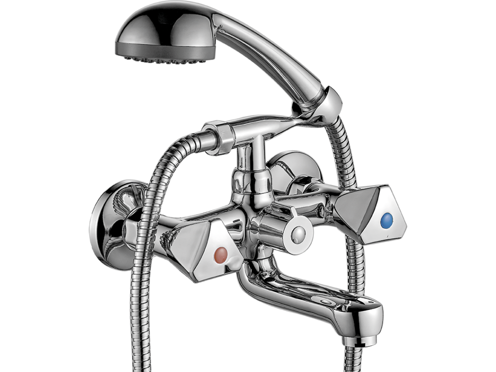 NORM bateria wannowa ścienna z zestawem natryskowym