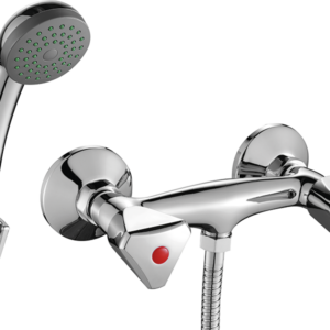 NORM bateria natryskowa ścienna z zestawem natryskowym