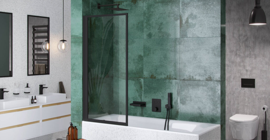 Fabrika parawan nawannowy 73×145 cm 1-częściowy lewy / prawy, czarny mat