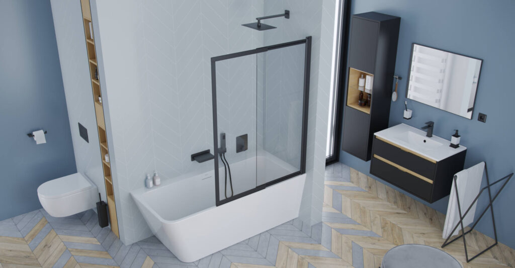 Kros wieszak wolnostojący na ręczniki, czarny mat