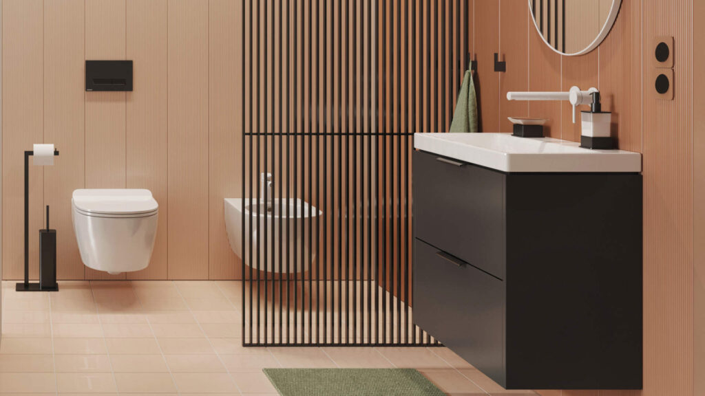 Riko stojak na papier ze szczotką, czarny mat